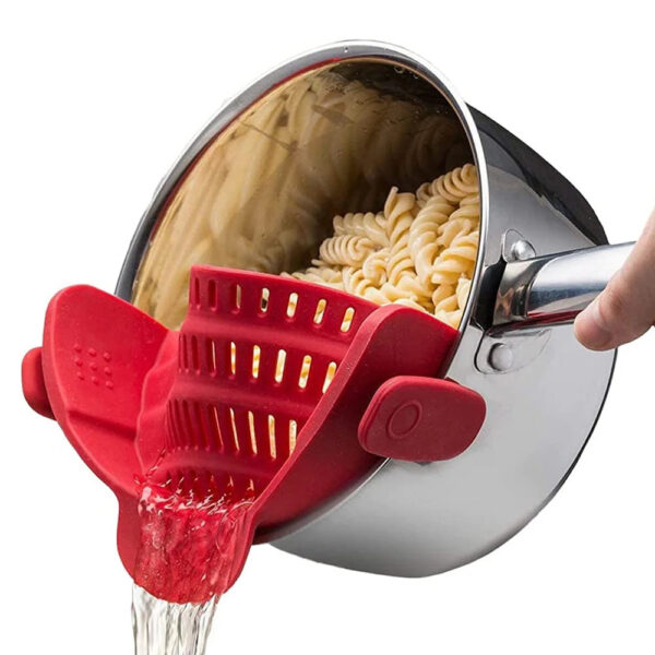 Silicone Kitchen Strainer Clip On Pots and Pans - Image 5