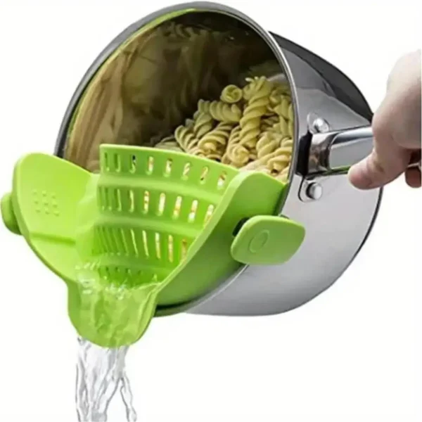 Silicone Kitchen Strainer Clip On Pots and Pans - Image 8