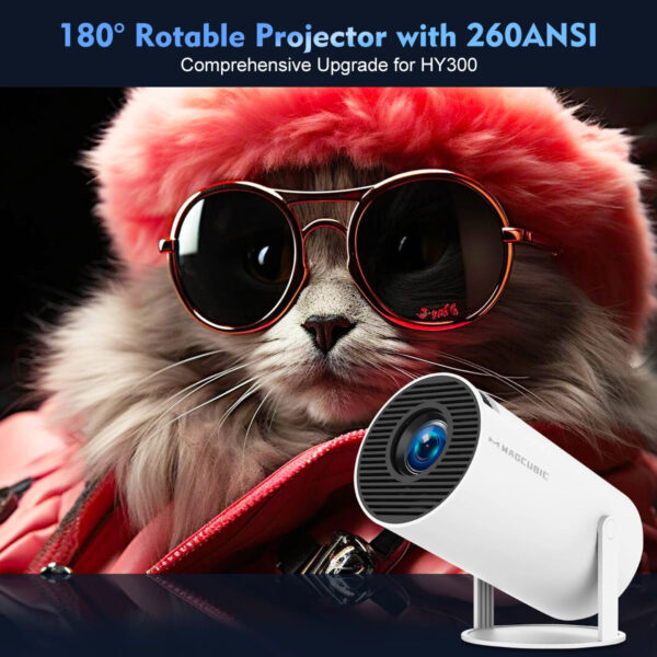 🎥 Magcubic HY300 PRO 4K Projector | 📡 Android 11 + Dual WiFi 6 | 💡 260 ANSI Lumens | 1080P HD | 🏠 Home & Outdoor Cinema | 🔊 BT 5.0 Allwinner H713 - Image 8